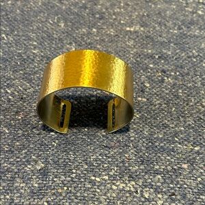 Gold Hammered Cuff Bracelet